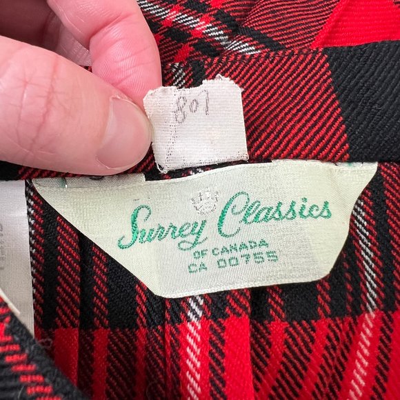 Vintage Plaid 100% Wool High Rise Midi Skirt Pleated Preppy Academia Tartan Kilt - Picture 4 of 9